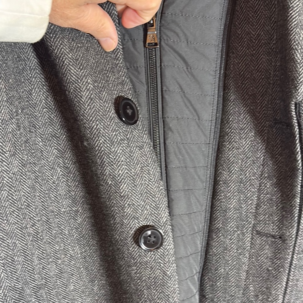 Express Men's Dark grey Coat  size large - Picture 5 of 11
